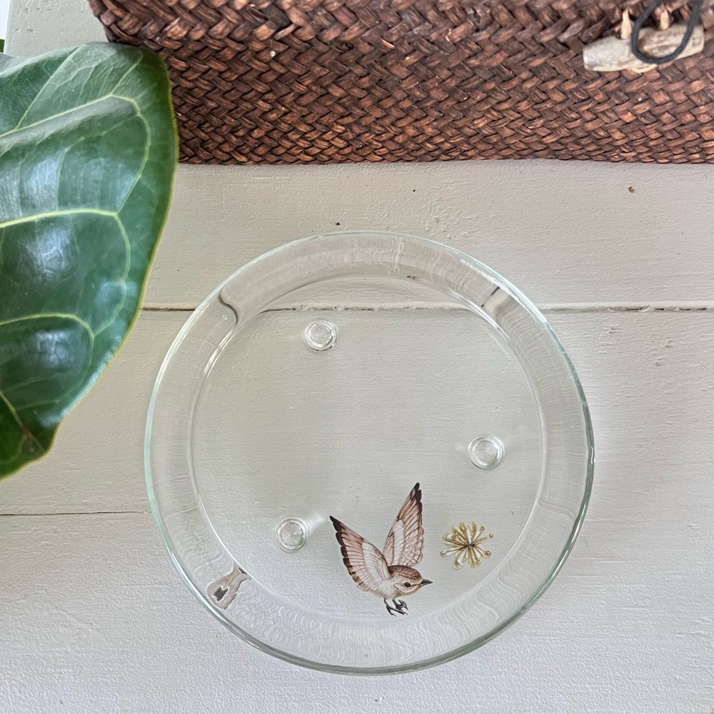 Decorative Glass Candle Holder/Plate